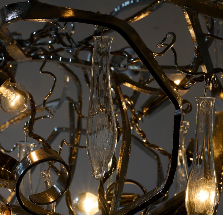 Bild 7 zu Objekt, Ceiling light 'Delphinium Chandelier conical', 1998, William Brand, Van Egmond, Brand, 178B 921