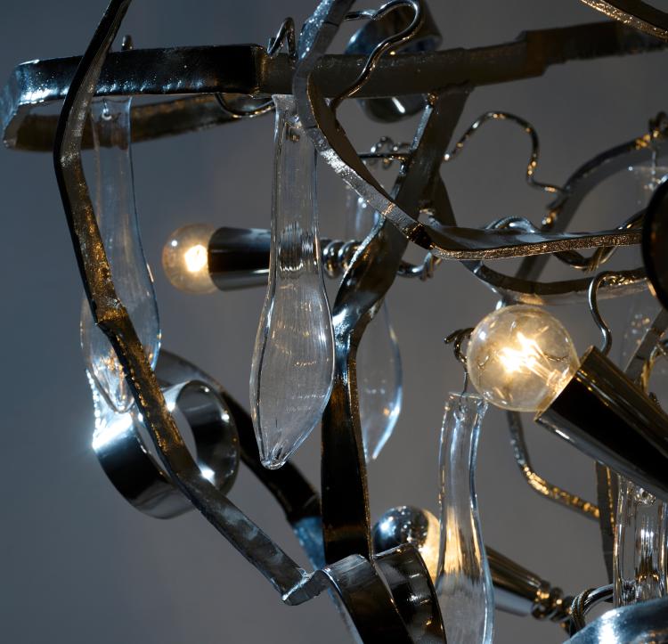 Bild 8 zu Objekt, Ceiling light 'Delphinium Chandelier conical', 1998, William Brand, Van Egmond, Brand, 178B 921