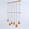 Ceiling light with six lights, 1950s