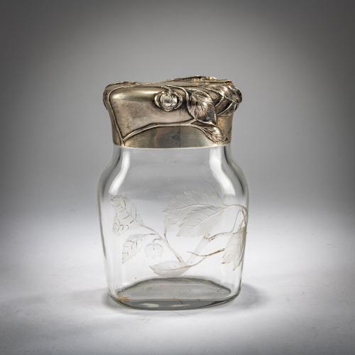 Bottle with silver mounting, c. 1900