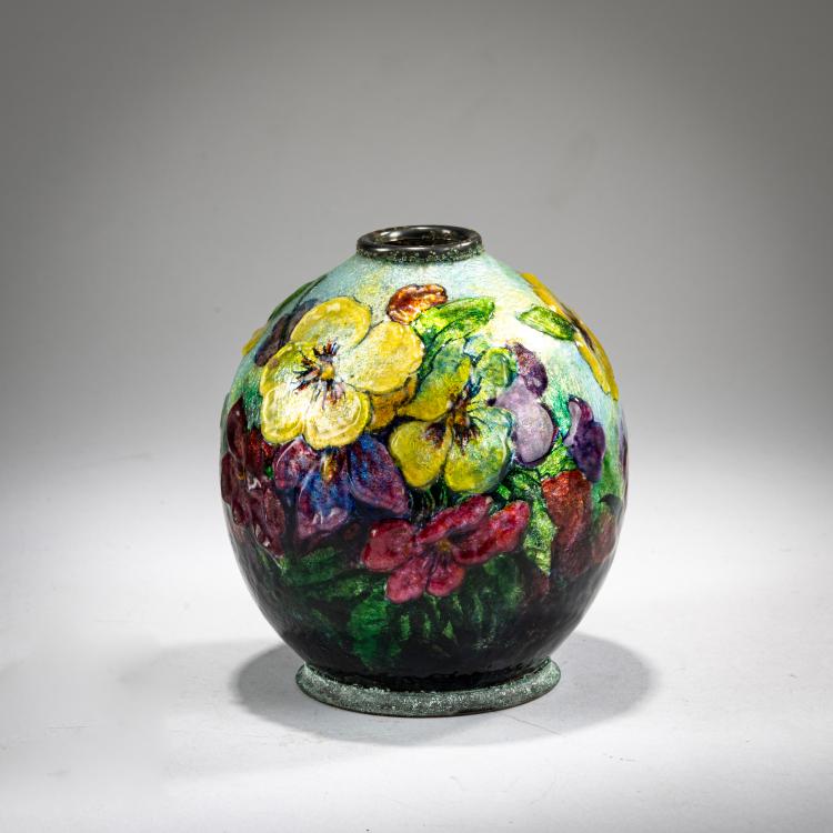 Hauptbild zu Objekt, Small Vase 'Fleurs' before 1956, Camille Faur&eacute;, Faur&eacute;, Camille, Limoges, 178A 441
