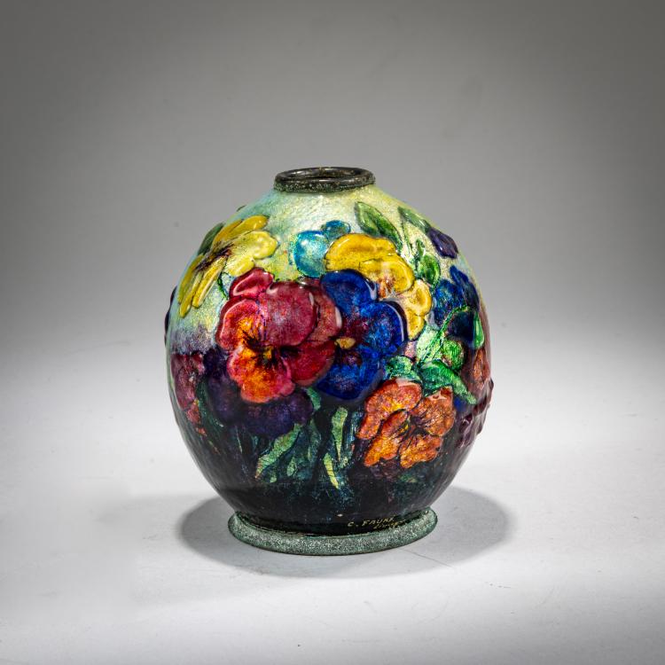 Bild 1 zu Objekt, Small Vase 'Fleurs' before 1956, Camille Faur&eacute;, Faur&eacute;, Camille, Limoges, 178A 441