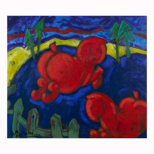Rote Pferde, ca. 1995