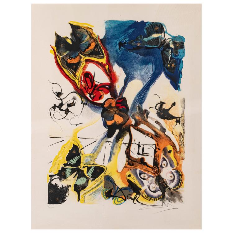 Hauptbild zu Objekt, 'Les bouches (Papillons surr&eacute;alistes)', 1972, Salvador Dal&iacute;, 179C 787