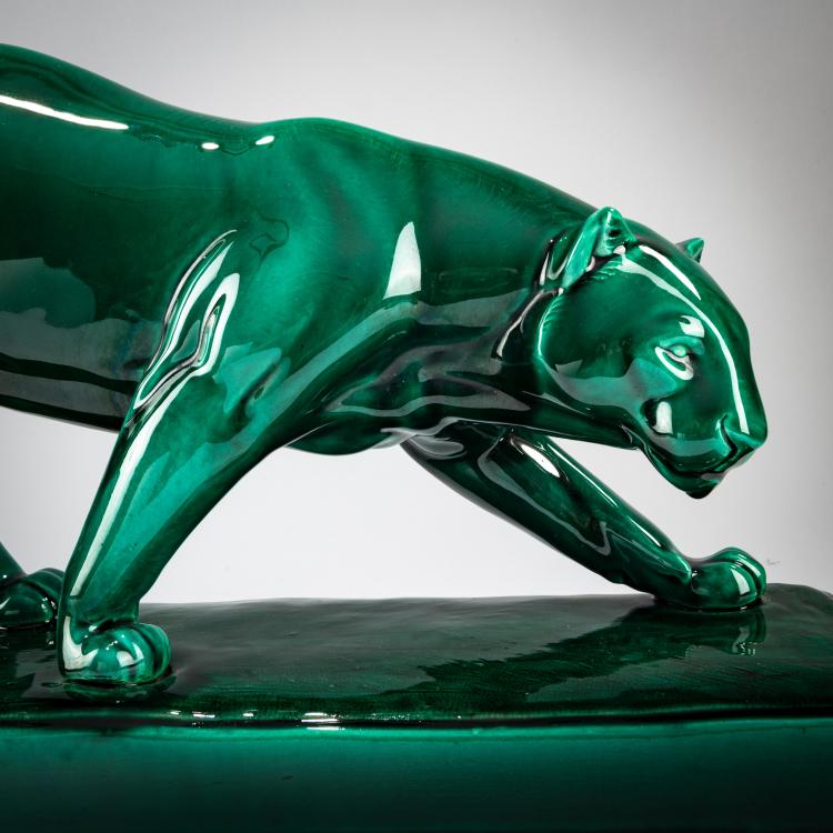Bild 1 zu Objekt, Earthenware figurine 'Panther', c. 1930, Ir&eacute;n&eacute;e Rochard, 178A 273