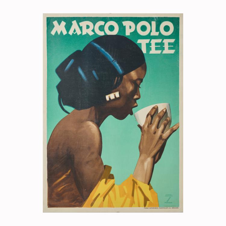 Hauptbild zu Objekt, Werbeplakat 'Marco Polo Tee', um 1930, Ludwig Hohlwein, 178A 492