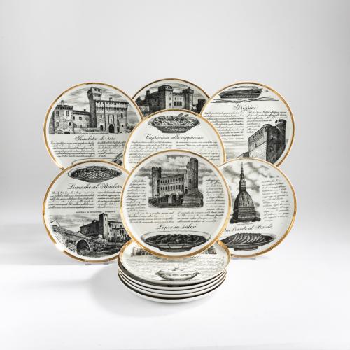 Twelve plates 'Specialità Torinesi', 1960s (design)