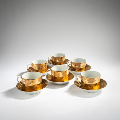 Six cups with saucers 'Grande Antico', 1960s