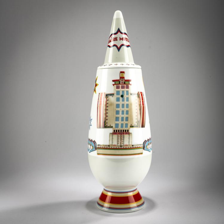 Hauptbild zu Objekt, Deckelvase '100% Make  Up', 1992, Alessandro Mendini,Kingelez Bodys Isek, Alessi Tendenste, Mailand, 178B 553