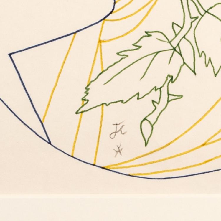 Bild 1 zu Objekt, Untitled (Head and Flower), c. 1962, Jean Cocteau, 179C 756