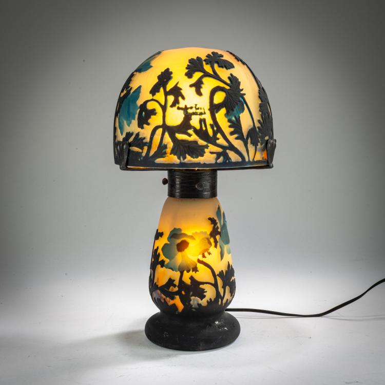 Bild 2 zu Objekt, Tischleuchte 'An&eacute;mones bleues', um 1925, Muller Fr&egrave;res, Lun&eacute;ville, 178A 152