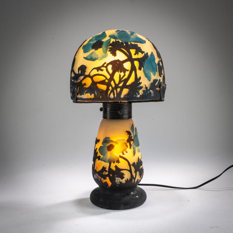 Bild 3 zu Objekt, Tischleuchte 'An&eacute;mones bleues', um 1925, Muller Fr&egrave;res, Lun&eacute;ville, 178A 152