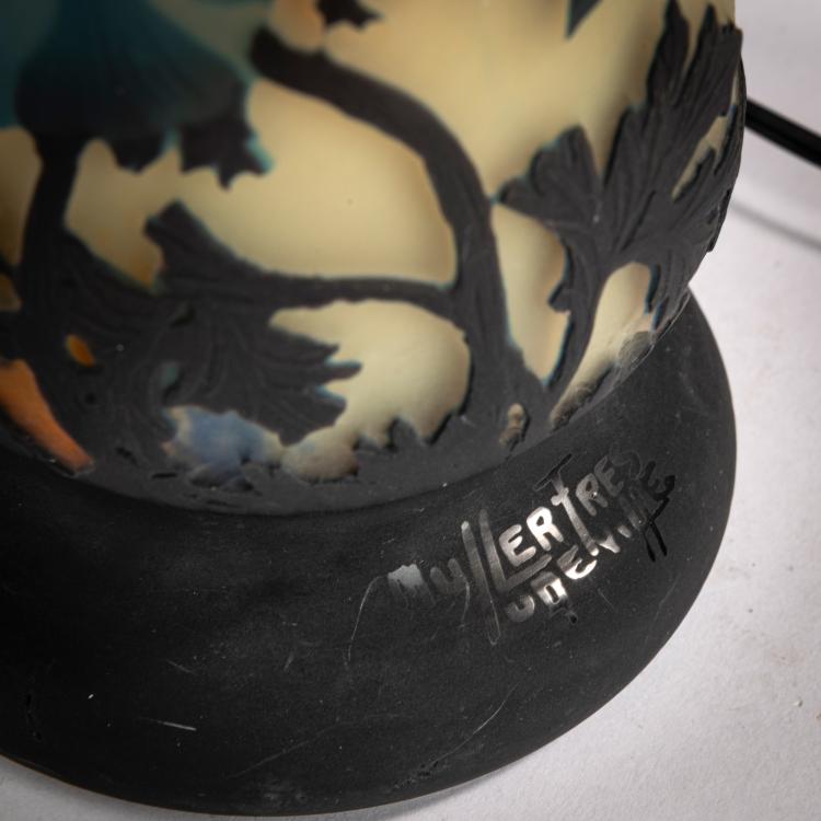 Bild 4 zu Objekt, Tischleuchte 'An&eacute;mones bleues', um 1925, Muller Fr&egrave;res, Lun&eacute;ville, 178A 152