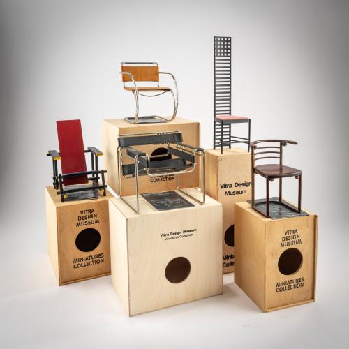 Five miniature seating furniture, 1990s/2000s