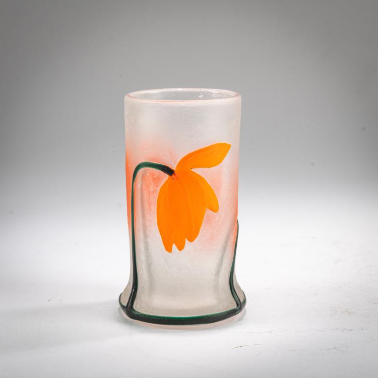 Hauptbild zu Objekt, Bechervase 'Tulipes', um 1922, Daum Fr&egrave;res, Nancy, 178A 44