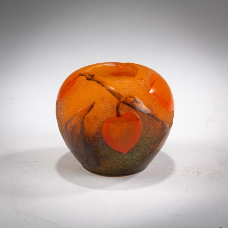 Hauptbild zu Objekt, Kleine Vase 'Physalis', um 1910, Daum Fr&egrave;res, Nancy, 178A 35
