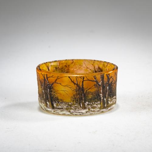 Miniature bowl 'Crépuscule neige' or 'Paysage hiver', c. 1902