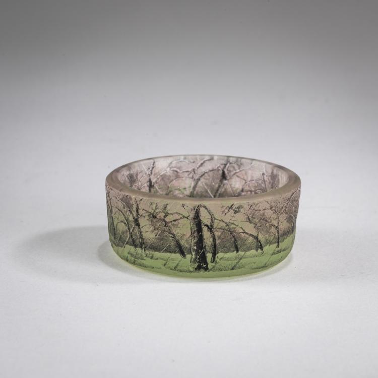 Hauptbild zu Objekt, Miniaturschale 'Pluviose' - 'Une Pluie', um 1900, Henri Berg&eacute;, Daum Fr&egrave;res, Nancy, 178A 8