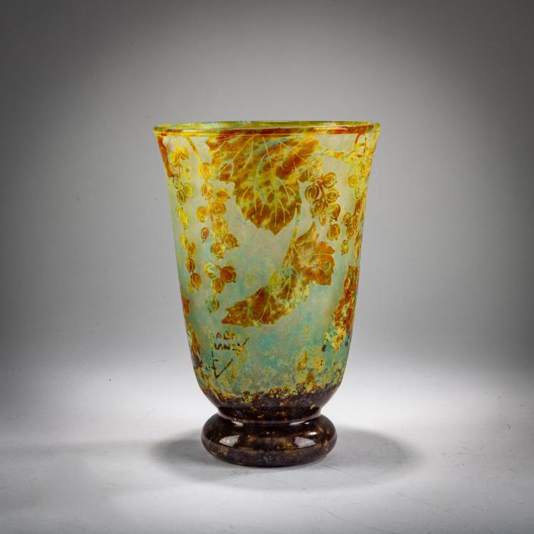 Bild 1 zu Objekt, Vase 'Vigne vierge', um 1910, Daum Fr&egrave;res, Nancy, 178A 36