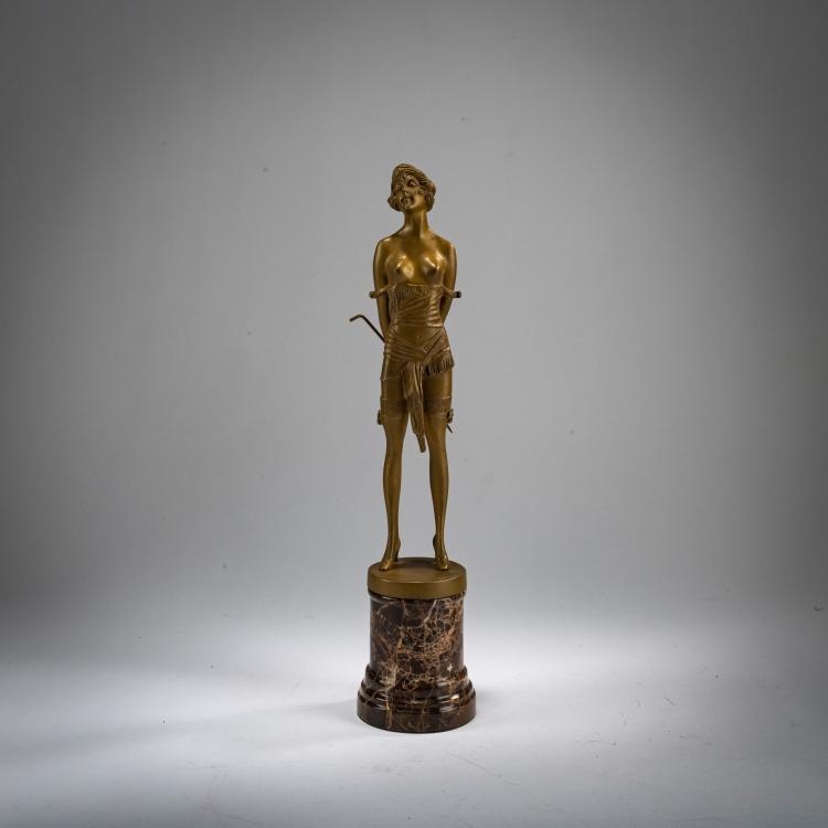 Hauptbild zu Objekt, Kleine Bronzefigur 'La Cravache', um 1925, Bruno Zach, 178A 278
