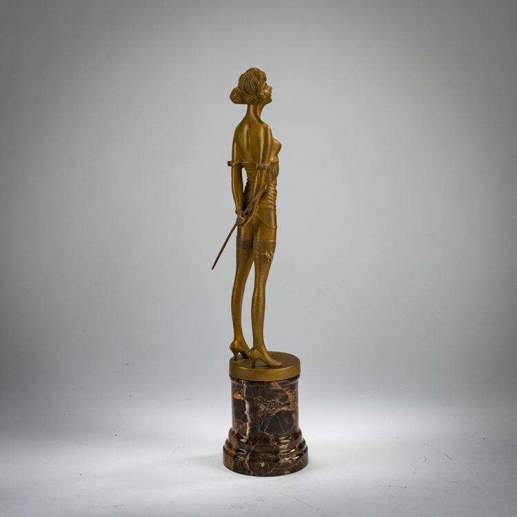 Bild 2 zu Objekt, Kleine Bronzefigur 'La Cravache', um 1925, Bruno Zach, 178A 278