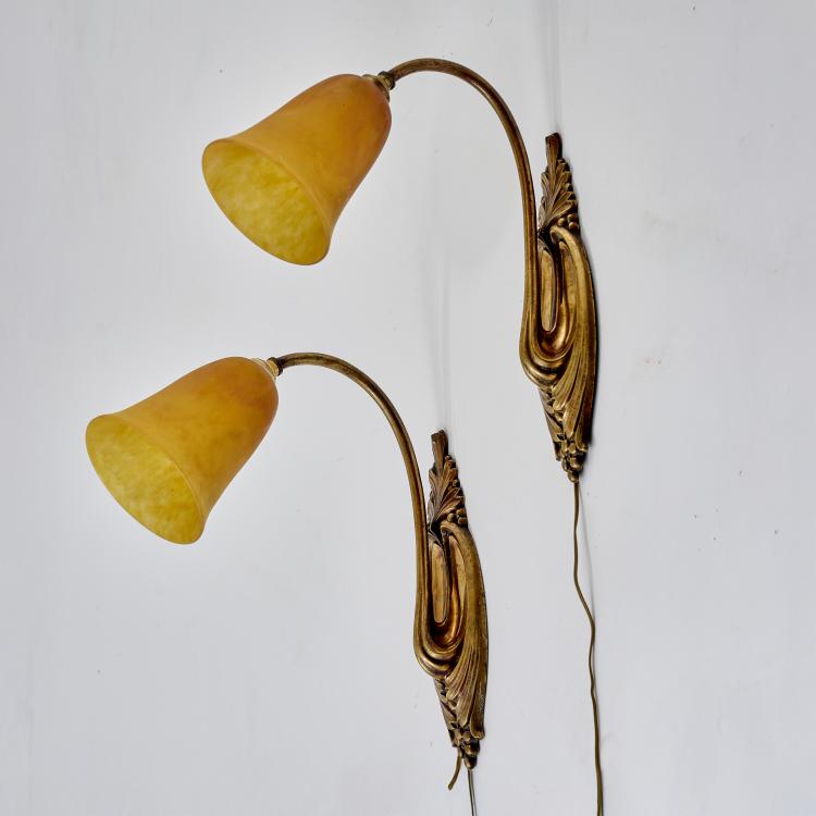 Hauptbild zu Objekt, Zwei Wandappliken, um 1910, Daum Fr&egrave;res, Nancy, 178A 37