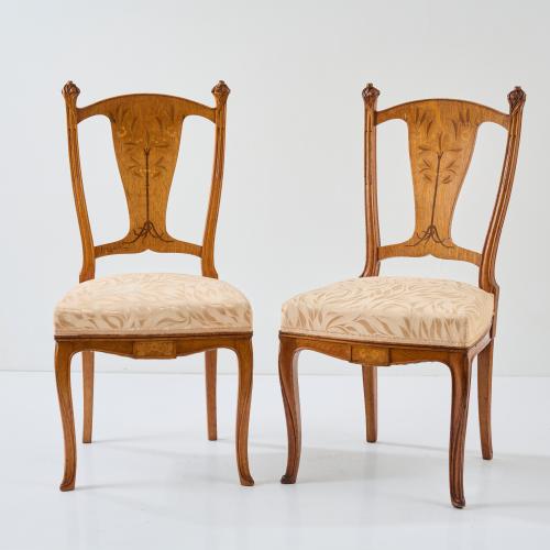 Two chairs 'Branches d'Olive', c. 1900-08