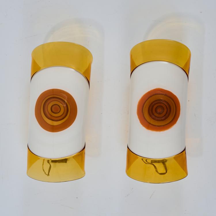 Bild 1 zu Objekt, Zwei Wandleuchten, 1970er Jahre, Gianmaria Potenza, La Murrina, Murano, 178B 815