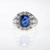 Entourage ring with sapphire and diamonds