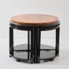 Lacquer table of four individual segments, c. 1925