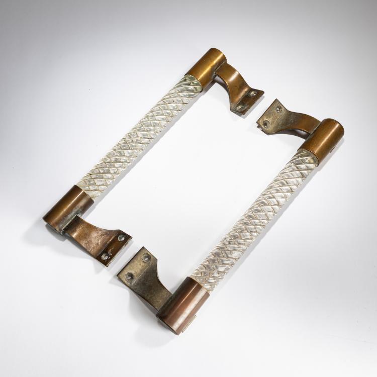Hauptbild zu Objekt, Zwei T&uuml;rgriffe, 1940er Jahre, Barovier, Murano (zugeschrieben/attr.), 179A 103