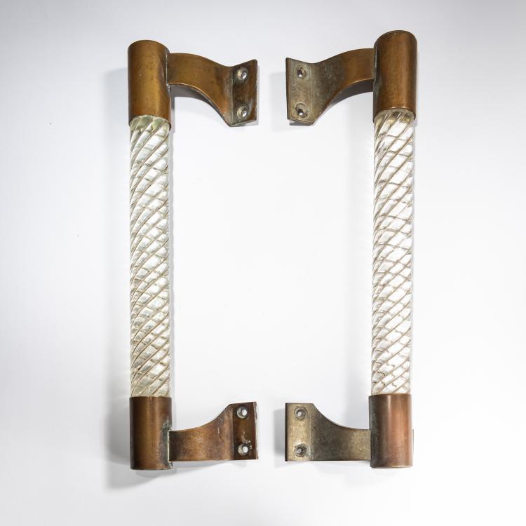 Bild 1 zu Objekt, Zwei T&uuml;rgriffe, 1940er Jahre, Barovier, Murano (zugeschrieben/attr.), 179A 103