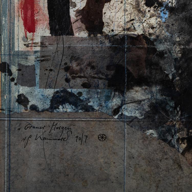 Bild 1 zu Objekt, 'Grauer Morgen/Aufbruch', 1990 and 'Magisches Quadrat...', 1991, Anton Paul Kammerer, 179C 770