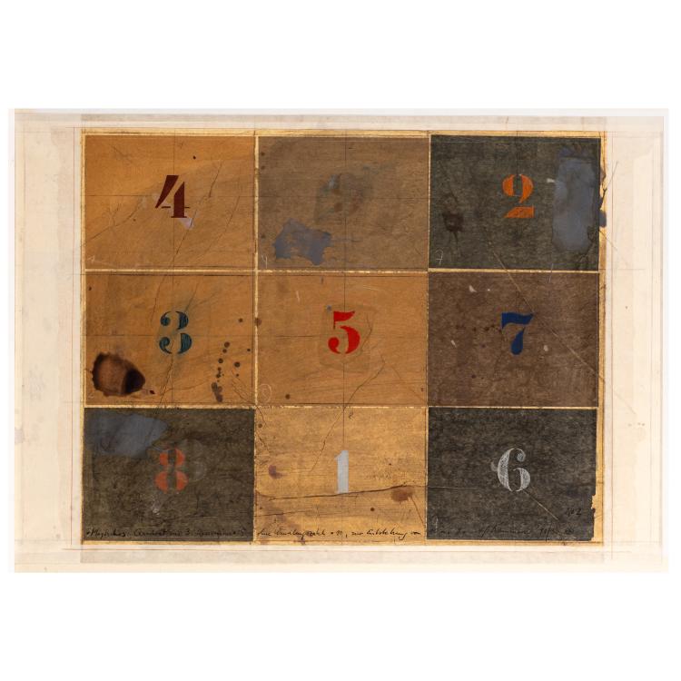 Bild 2 zu Objekt, 'Grauer Morgen/Aufbruch', 1990 and 'Magisches Quadrat...', 1991, Anton Paul Kammerer, 179C 770