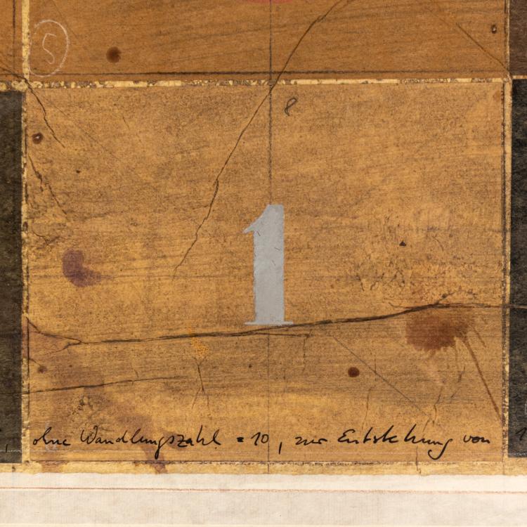 Bild 3 zu Objekt, 'Grauer Morgen/Aufbruch', 1990 and 'Magisches Quadrat...', 1991, Anton Paul Kammerer, 179C 770