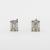 A pair of classic stud earrings set with emerald-cut diamonds