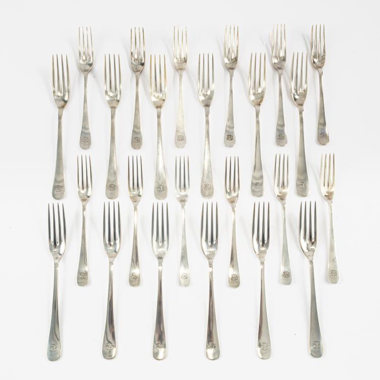 Bild 3 zu Objekt, 145-piece cutlery set 'Model III', 1910/11, Henry van de Velde, M&uuml;ller, Theodor, Weimar; Bahner, Franz, D&uuml;sseldorf; Posen, Lazarus, Frankfurt, Schleissner & S&ouml;hne, Hanau; Koch & Bergfeld, Bremen, 178A 456