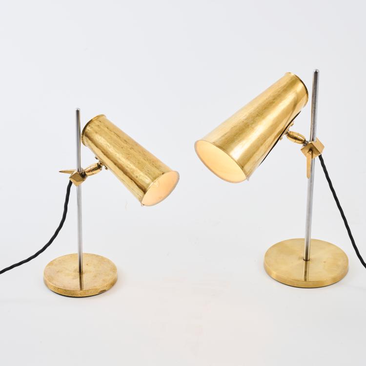 Bild 1 zu Objekt, Zwei Tischleuchten, um 1950, Oluce, Mailand (zugeschrieben), 178B 659