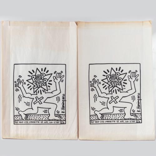 2 copies Pop Shop Shopping Bag, 1980s