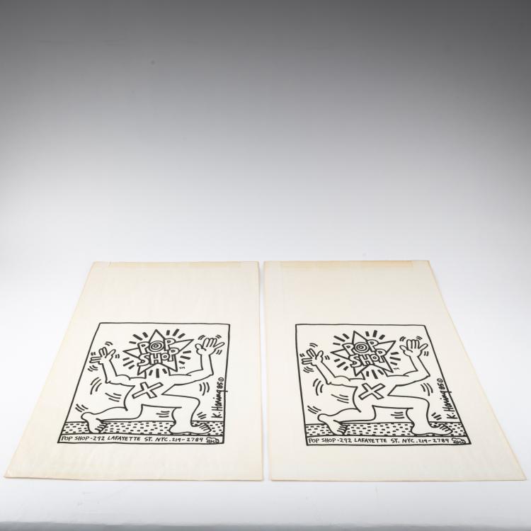 Bild 1 zu Objekt, 2 copies Pop Shop Shopping Bag, 1980s, Keith Haring (after), 179C 792