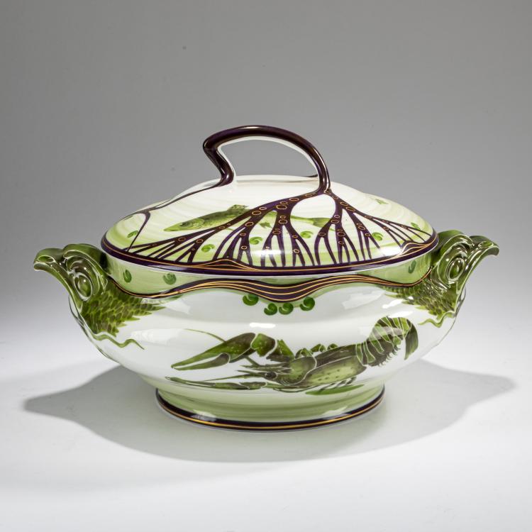 Hauptbild zu Objekt, Terrine aus dem Fischservice 'Modern', 1899/1900, Hermann Gradl, Nymphenburg, KPM, 178A 336