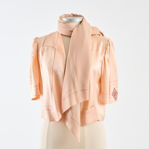 Bolero jacket with scarf
