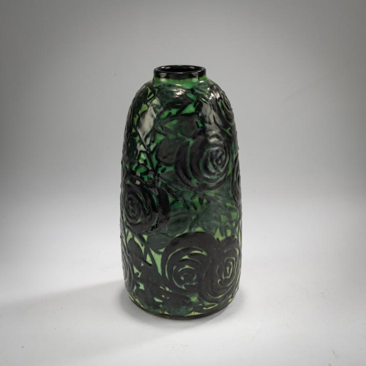 Hauptbild zu Objekt, Vase 'Bl&auml;tter', um 1909, Max Laeuger, Laeuger, Max, Kandern, 178A 370