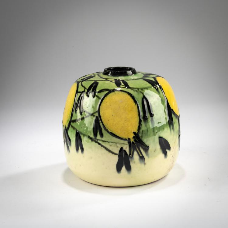 Hauptbild zu Objekt, Vase 'Zitronen mit Glanzglasur', um 1906/07, Max Laeuger, Laeuger, Max, Kandern, 178A 369