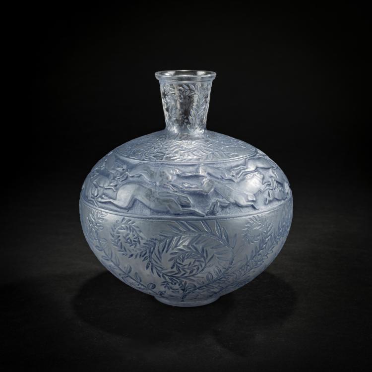 Hauptbild zu Objekt, Vase 'Li&egrave;vres', 1923, Ren&eacute; Lalique, Lalique, Ren&eacute;, Wingen-sur-Moder, 178A 133