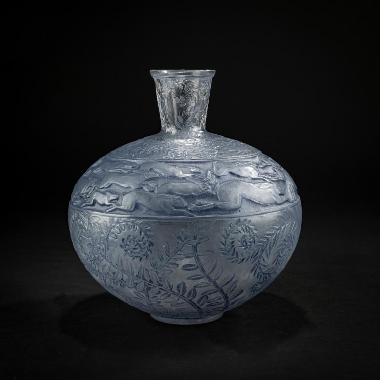 Bild 1 zu Objekt, Vase 'Li&egrave;vres', 1923, Ren&eacute; Lalique, Lalique, Ren&eacute;, Wingen-sur-Moder, 178A 133