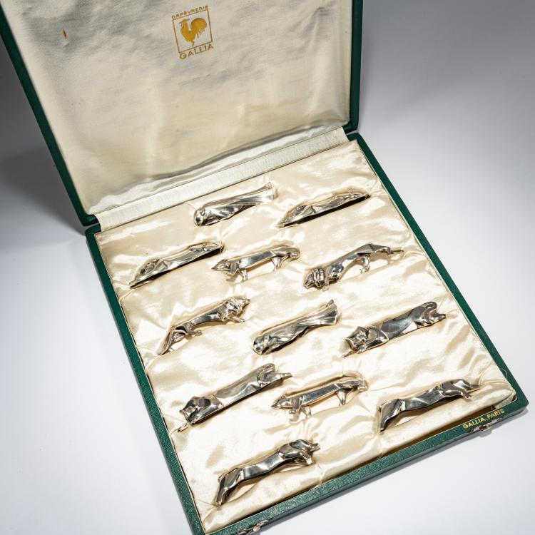 Hauptbild zu Objekt, Zw&ouml;lf Messerb&auml;nkchen, um 1925, Christofle, Paris, 178A 440