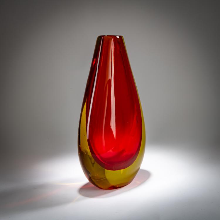 Bild 1 zu Objekt, Vase 'Sommerso rubino giallo resina', 1961, Flavio Poli, Seguso Vetri d'Arte, Murano, 179B 575