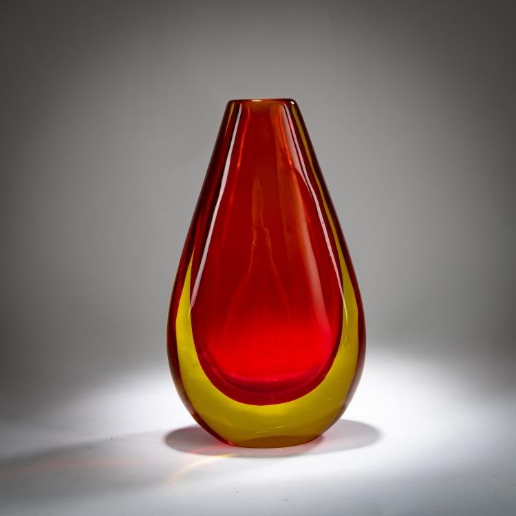 Bild 2 zu Objekt, Vase 'Sommerso rubino giallo resina', 1961, Flavio Poli, Seguso Vetri d'Arte, Murano, 179B 575
