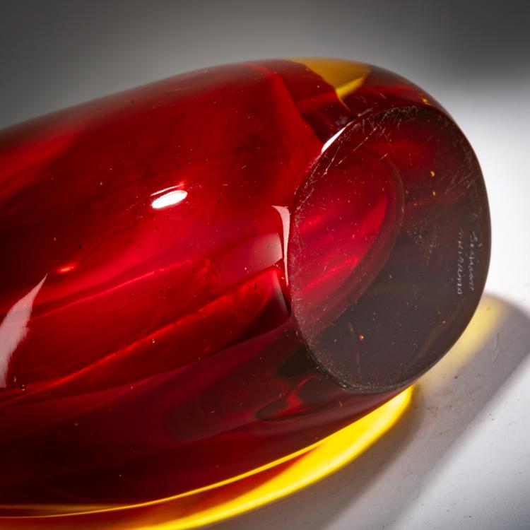 Bild 3 zu Objekt, Vase 'Sommerso rubino giallo resina', 1961, Flavio Poli, Seguso Vetri d'Arte, Murano, 179B 575